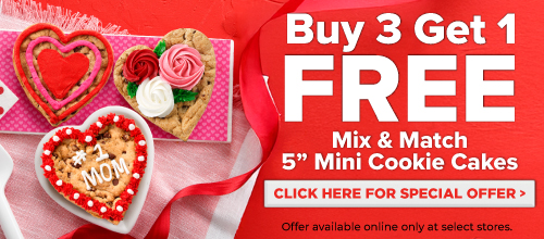 B3G1 Mother's Day Mini Cookie Cake Promo