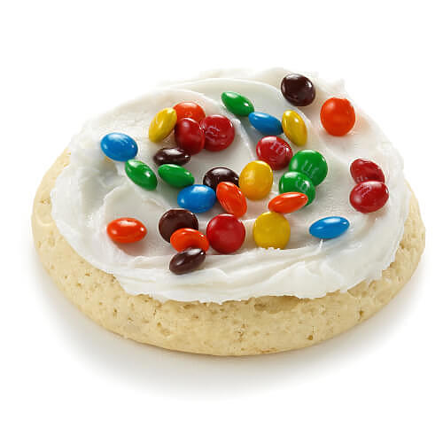 White Frosting topped with M&M'S® Candies